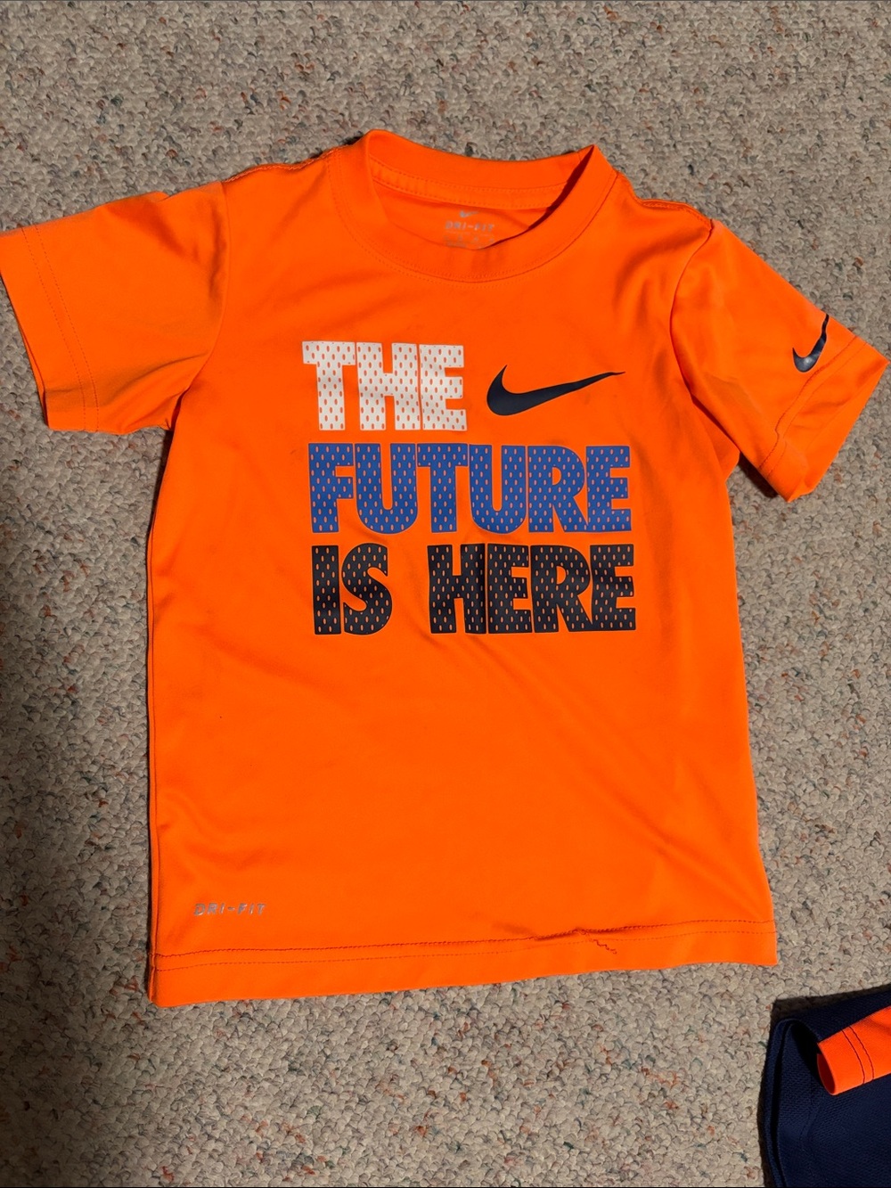 Nike Orange Short Sleeve 'The Future Is Here' Graphic Tee - Picture 4 of 9